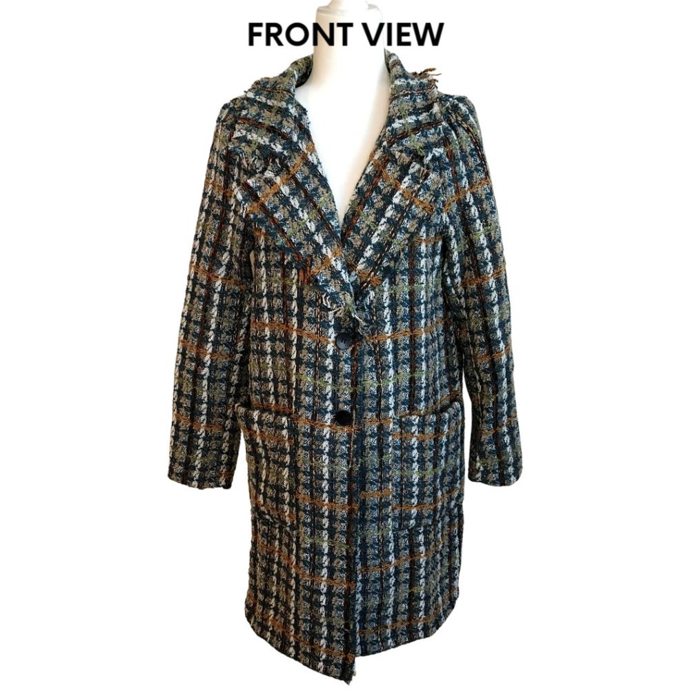 Tweed Raw Edge Coat